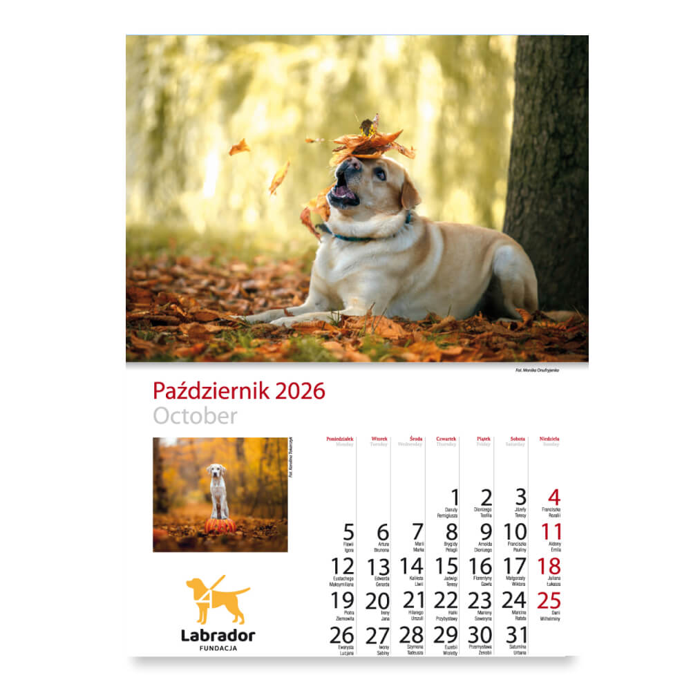 Kalendarz - miesiąc październik