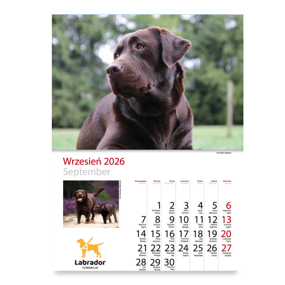 Kalendarz - miesiąc wrzesień